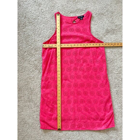 Charlie Paige Pink Sleeveless Eyelet Shift Dress M - Picture 10 of 12